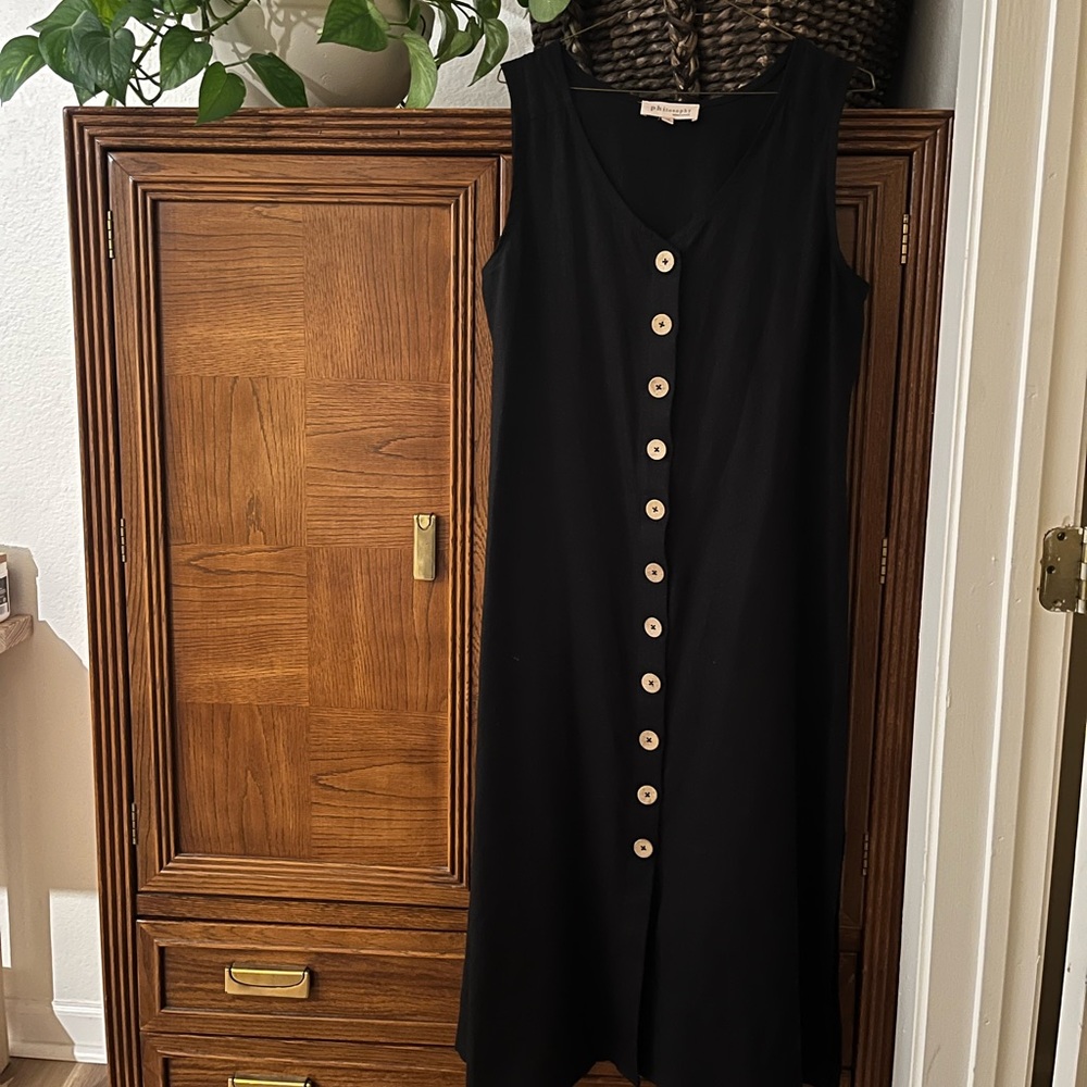 Black Linen Dress